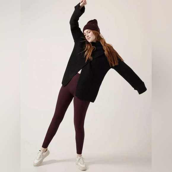 MERINO EXTRA FINE WOOL CASHMERE Wrap Turtleneck Small ATHLETA Azalea Sweater NWT - Picture 3 of 14